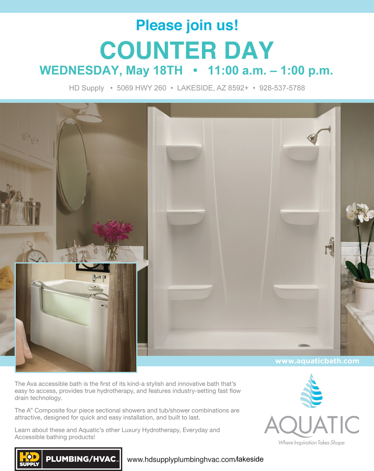 HD Supply Plumbing Lakeside Counter Day with Aquatic Flyer