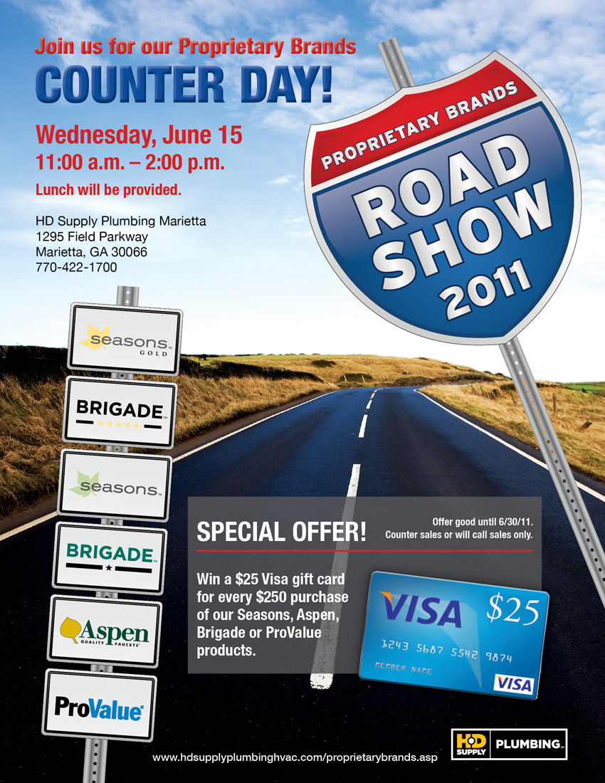 HD Supply Plumbing Proprietary Brands Road Show Flyer June 15th