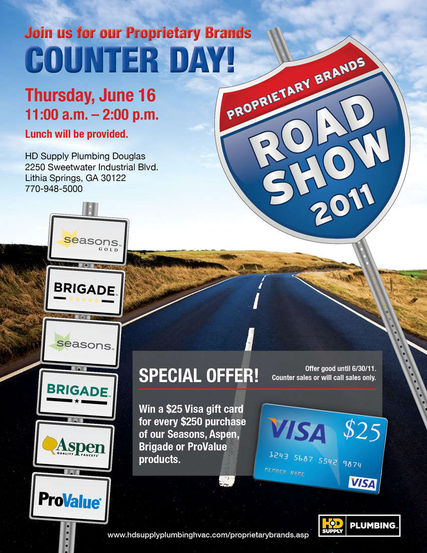 HD Supply Douglas GA Proprietary Brands Road Show Flyer June 16th