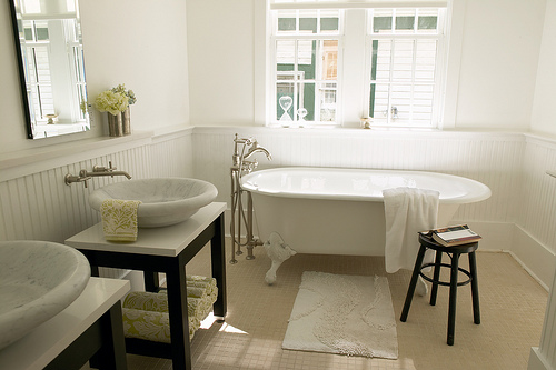 Kohler White on White Bathroom