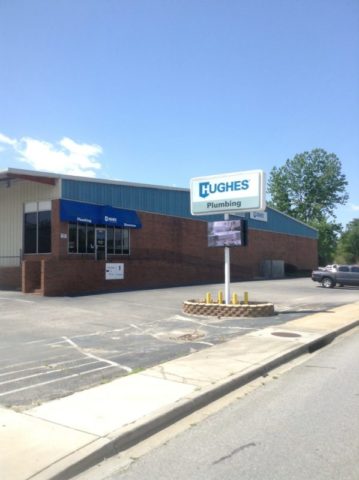 front of west columbia showroom and parking lot